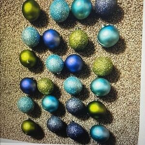 24 Small Non-Breakable Ball Christmas Ornaments